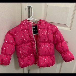 Winter Jacket Pink Girls Puffer